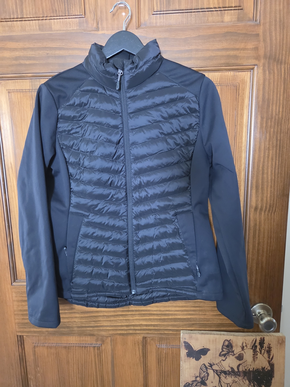 32 Degrees Black Quilted Hybrid Jacket